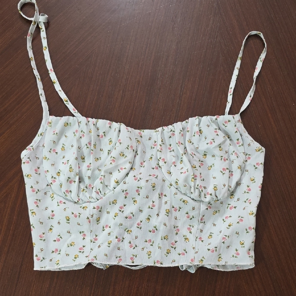 ROMWE Pink Crop Camisole with Bustier Style